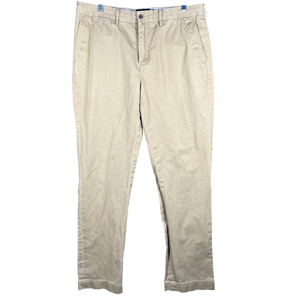 Ralph Lauren Rugby Chinos Mens 36 Khaki Tan Antique Slim Fit Cotton Pants